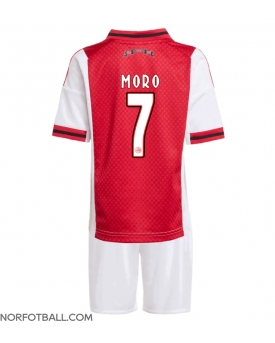 Billige Fotballdrakt Ajax Raul Moro #7 Replika Hjemmedraktsett Barn 2025-26 Kortermet (med bukser)